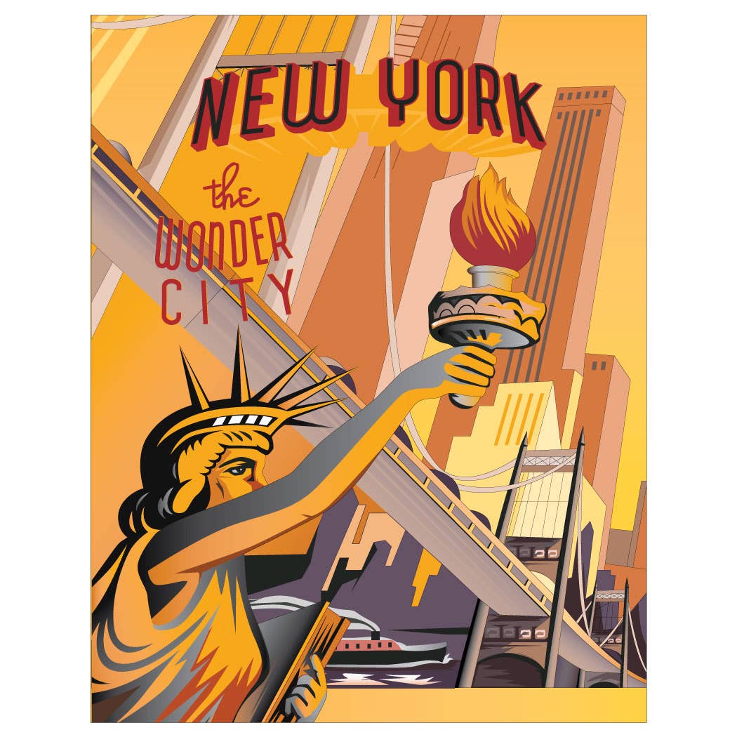 Fridgedoor - Wholesale Magnet - 2.5'' x 3.5'' New York The Wonder City Bridges Sights Magnet0