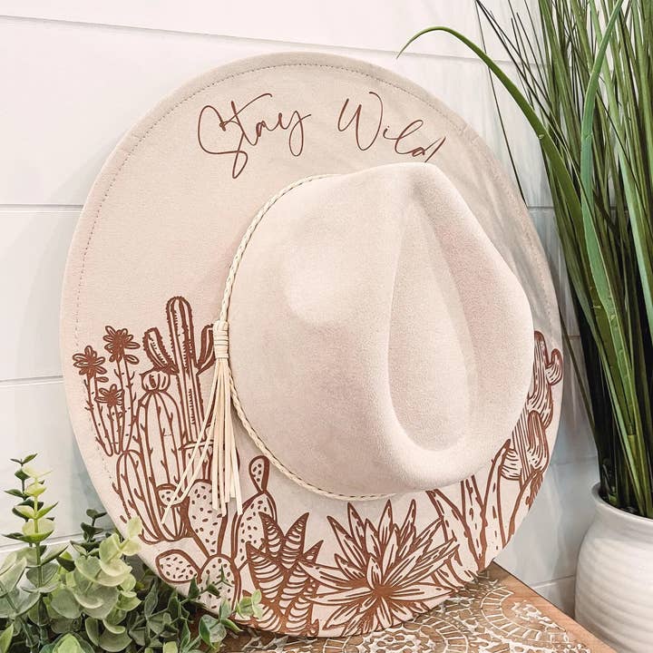 Willie & Dolly Designs - Wholesale Cowboy Hat - Women's - Engraved Desert Scene Hat4