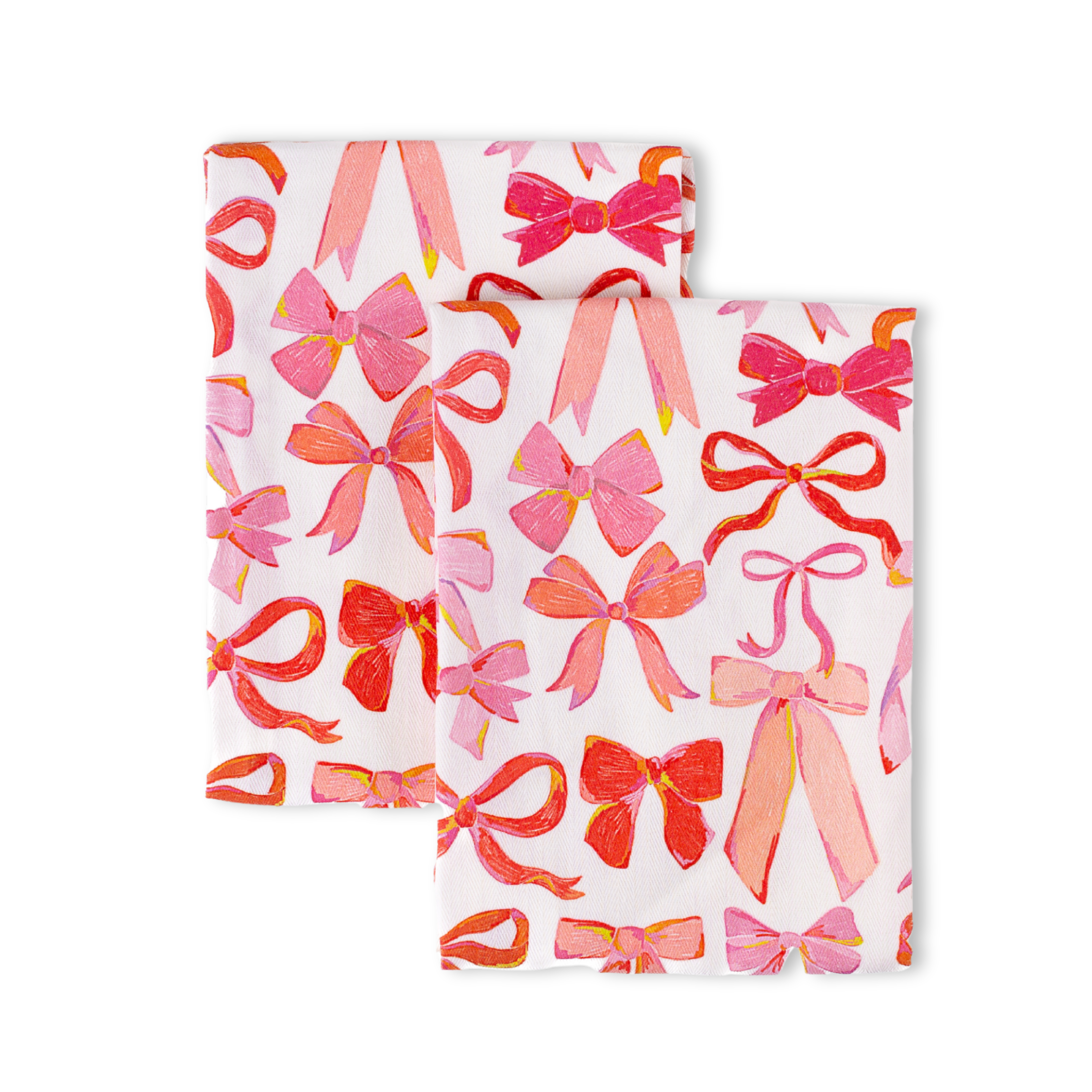 Elyse Breanne Design - Venta al por mayor Paños de cocina - Paquete de 2 paños de cocina con lazos rosas1
