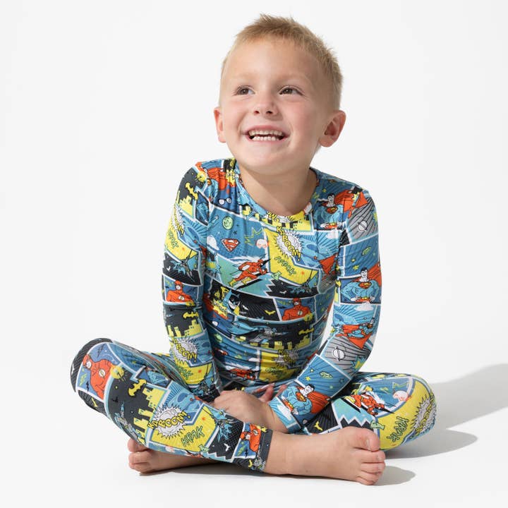 Bellabu Bear - Wholesale Sleepwear Set - Kids - Justice League Heroes Bamboo Kids Pajamas
