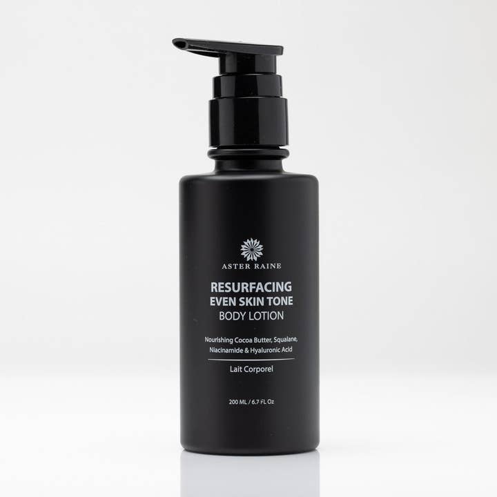 Resurfacing Even Skin Tone Body Lotion | 4% Niacinamide, Alpha Arbutin, Hyaluronic Acid, Glutathione for wholesale by Aster Raine