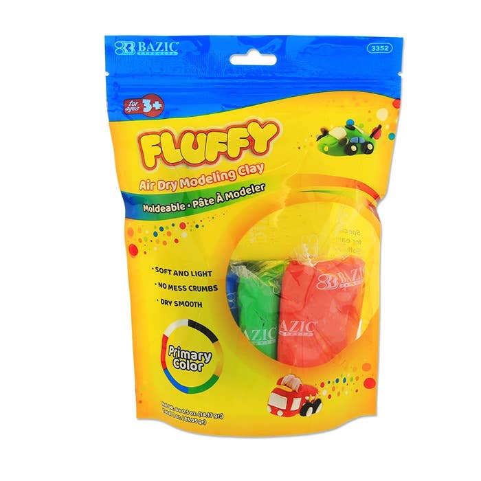 Luna Office Supply -  Everyday Essential - Wholesale DIY Craft Kit - Kids - 6 Primary Color Air Dry Modeling Clay0