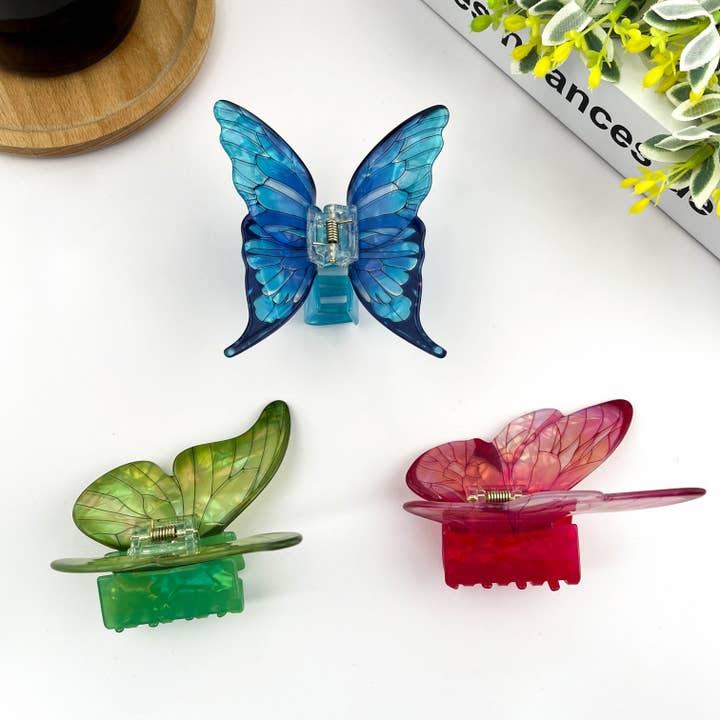 TheDivaSoap – Engroshandel Hårspænde - Dame – Simuleret sommerfugle hårklemme, hårklemme med fjeder6