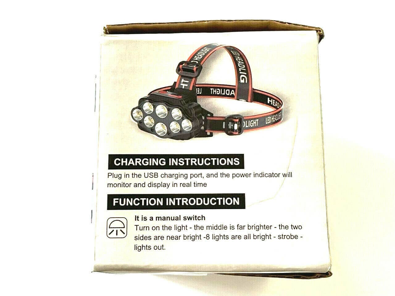 HASHIR PRODUCTS – wholesale Flashlight – 8 Led Ultra Bright Headlamp Head Light Flashlight Rechargeable Travel Outdoors3