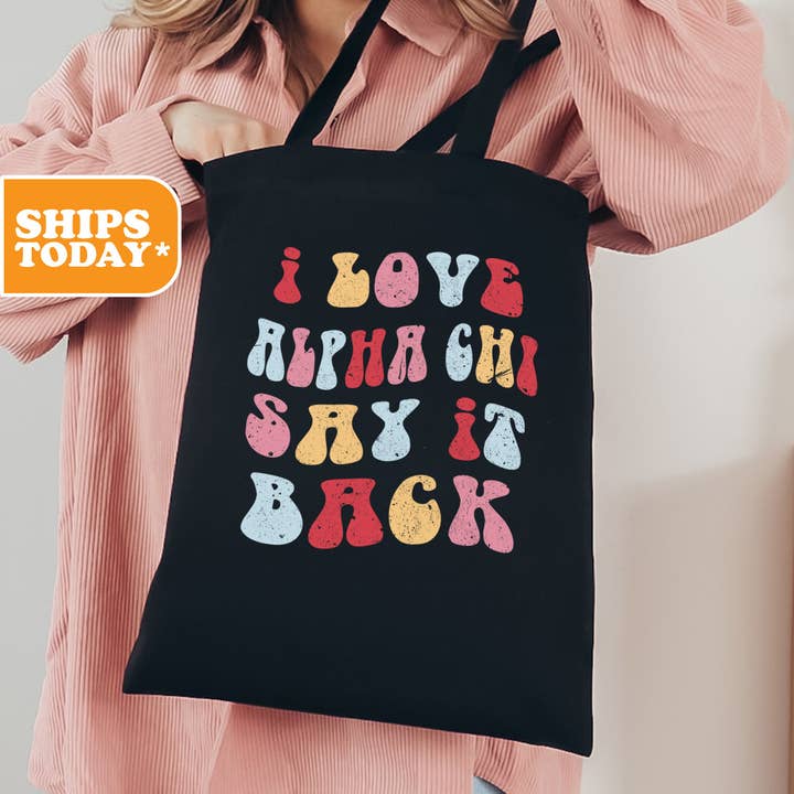 Bolso de Hermandad con Letras Coloridas - Bolsa de Playa de Lona de Hermandad para venta al por mayor de Kite and Crest