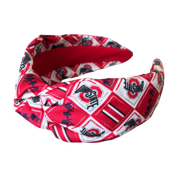 Ohio State Buckeyes Lindsay Harlequin Headband for wholesale by Emerson Street Clothing Co Collegiate Shop