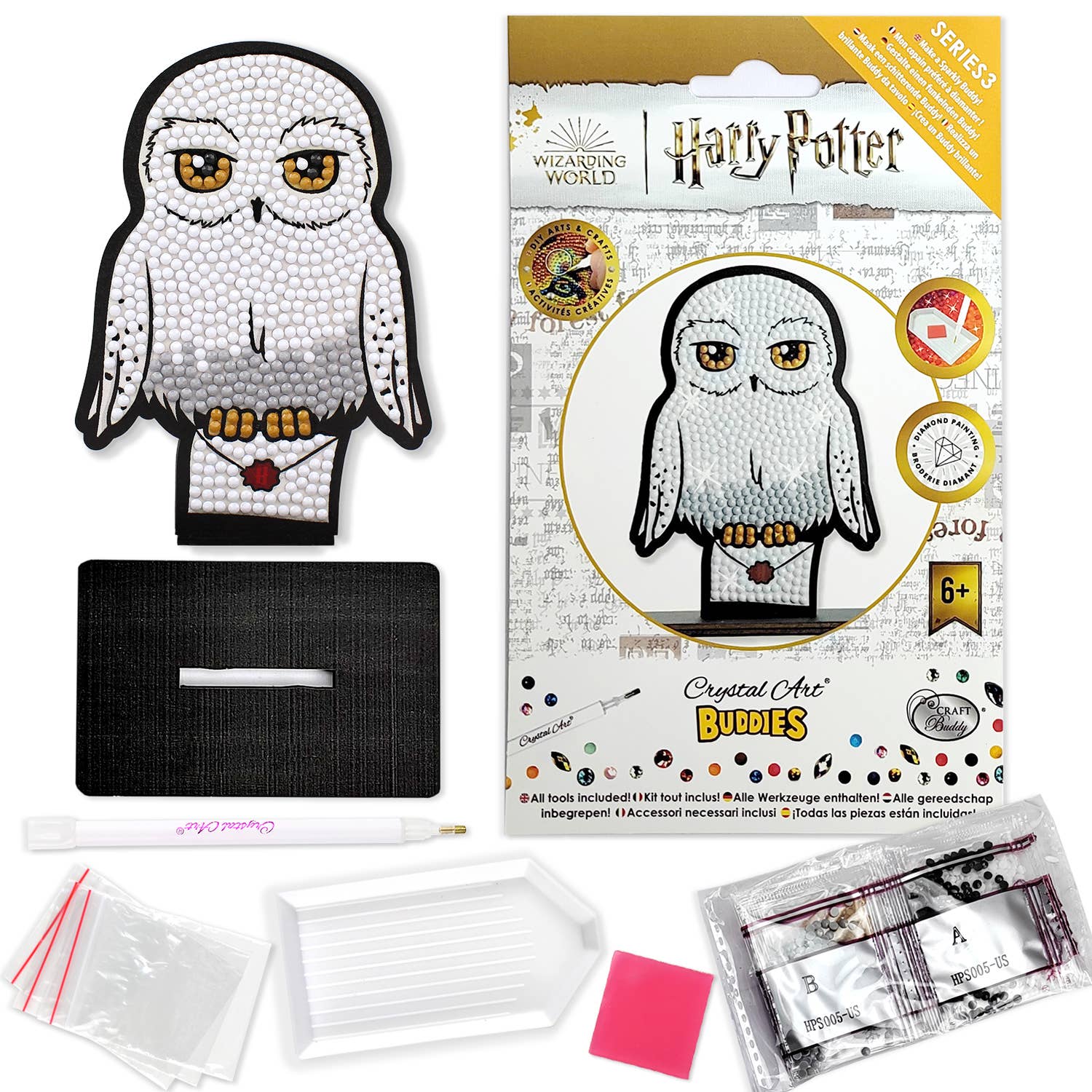 Camelot - Wholesale DIY Craft Kit - Crystal Art Buddies - Hedwig1