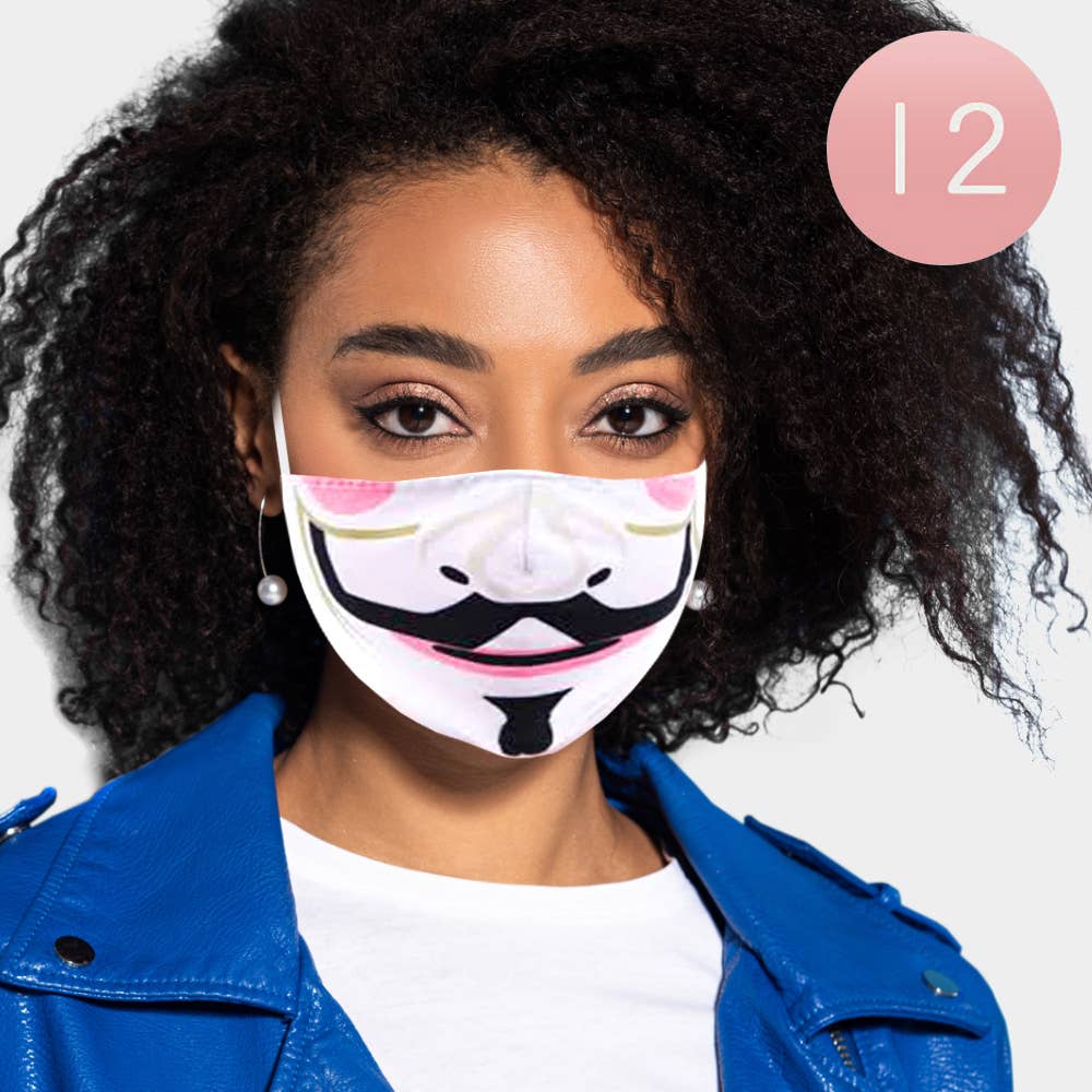 Sensibling Corp. – Engroshandel Mundbind – 12STK - Joker Print Mode Masker0