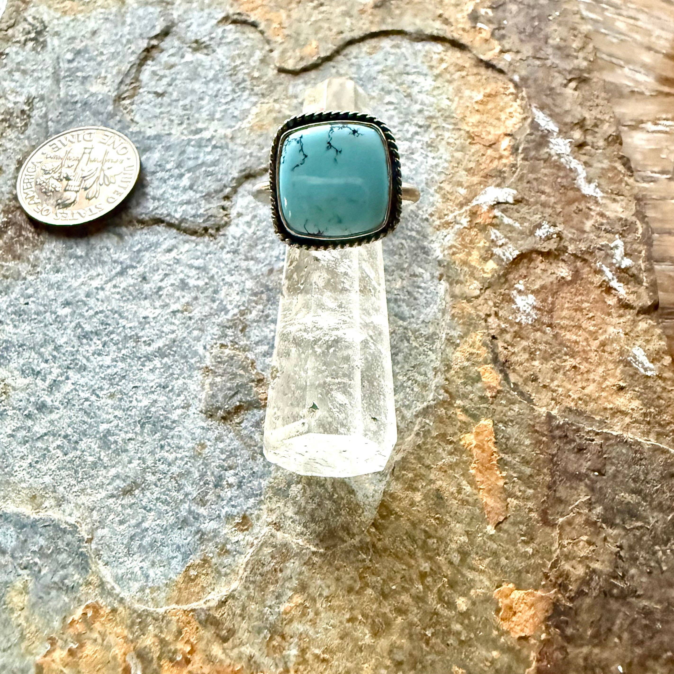 Wild Mountain Soul Designs – wholesale Cocktail/statement ring – Sterling Silver Golden Hills Turquoise Ring0