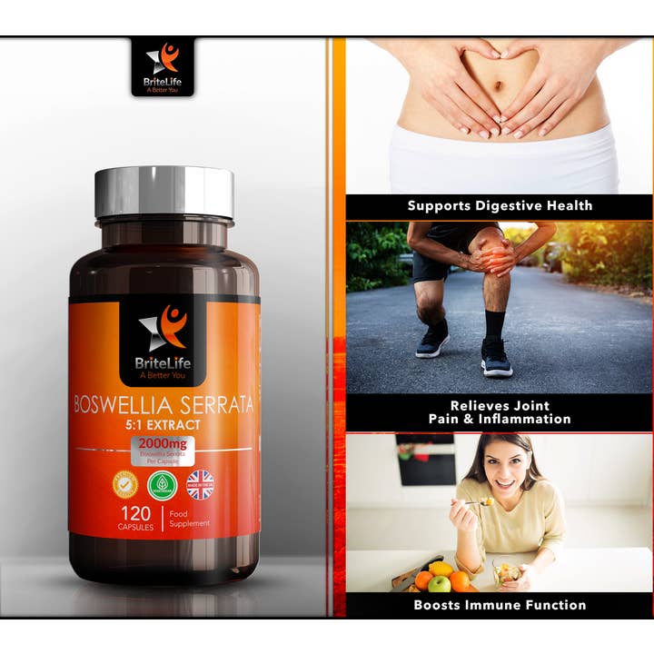 Boswellia Serrata Integratore Boswellia Serrata 2000 Mg – Estratto Di Incenso 5:1 In 120 Capsule Vegane Boswellia Per Articolazioni Vegana - Foto 11