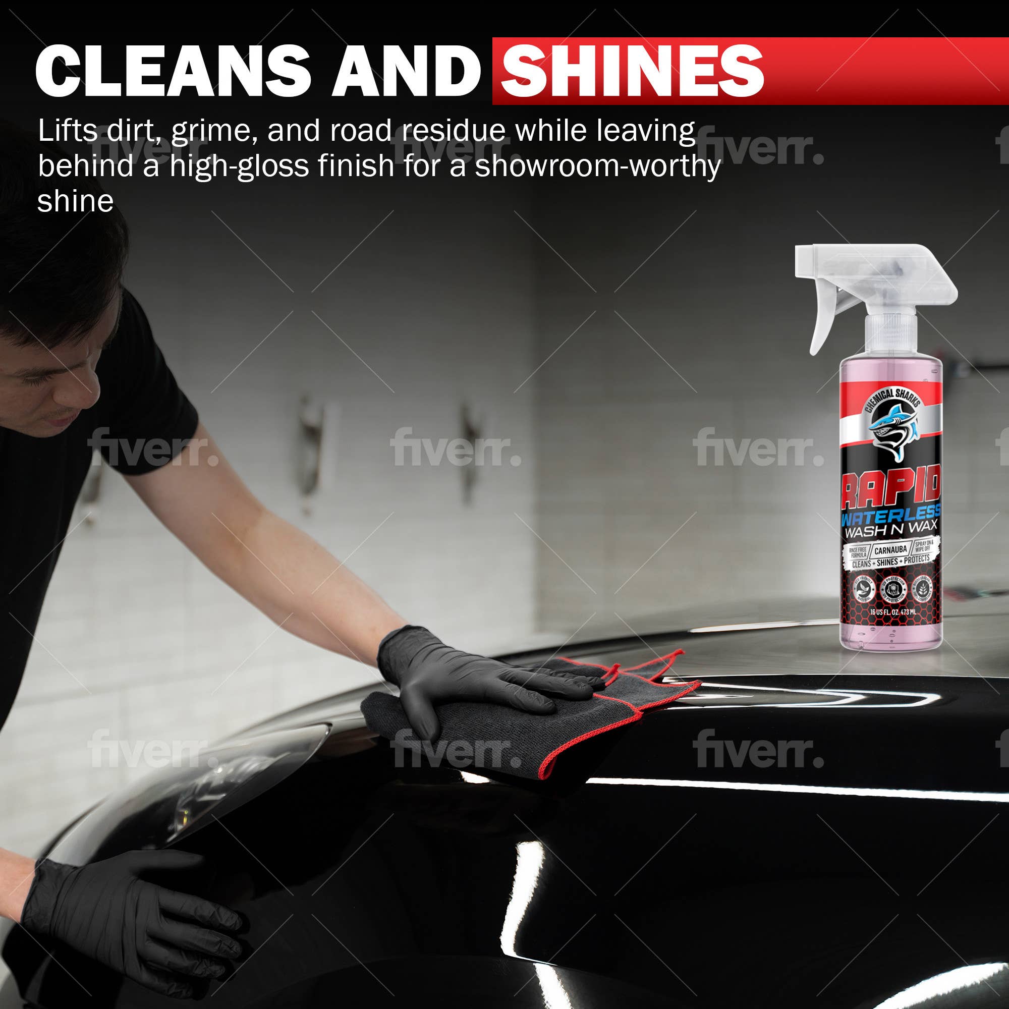 Chemical Sharks – wholesale Automotive Cleaning Products – Rapid Waterless Wash N Wax5