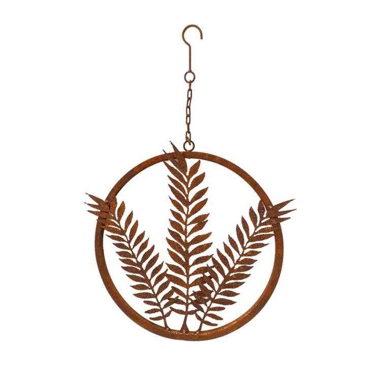 Rust Fern Leaf Wreath for wholesale by California Home & Garden