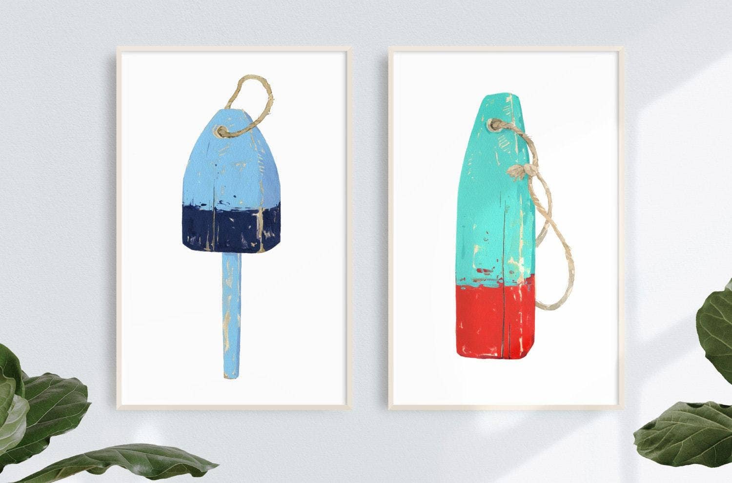 Studio Tuesday - Wholesale Art Print - Nautical Lobster Buoy Print, Blue and Navy Buoy Wall Print3