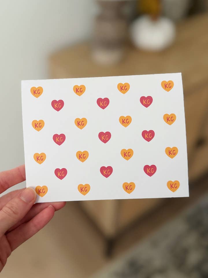 KC Heart Blank Cards for wholesale by Shea Lettering