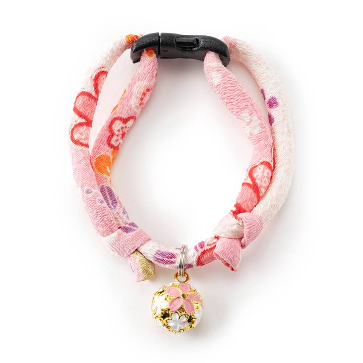 MOON-X USA, INC. - Wholesale Pet Collar - Cat - Chirimen Sakura Cat Collar (Pink)0