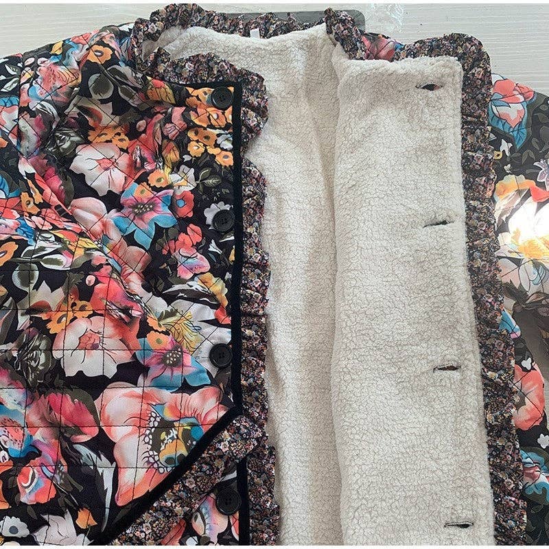   Printed Flared Sleeve Cotton Casual Coat for wholesale on Faire5