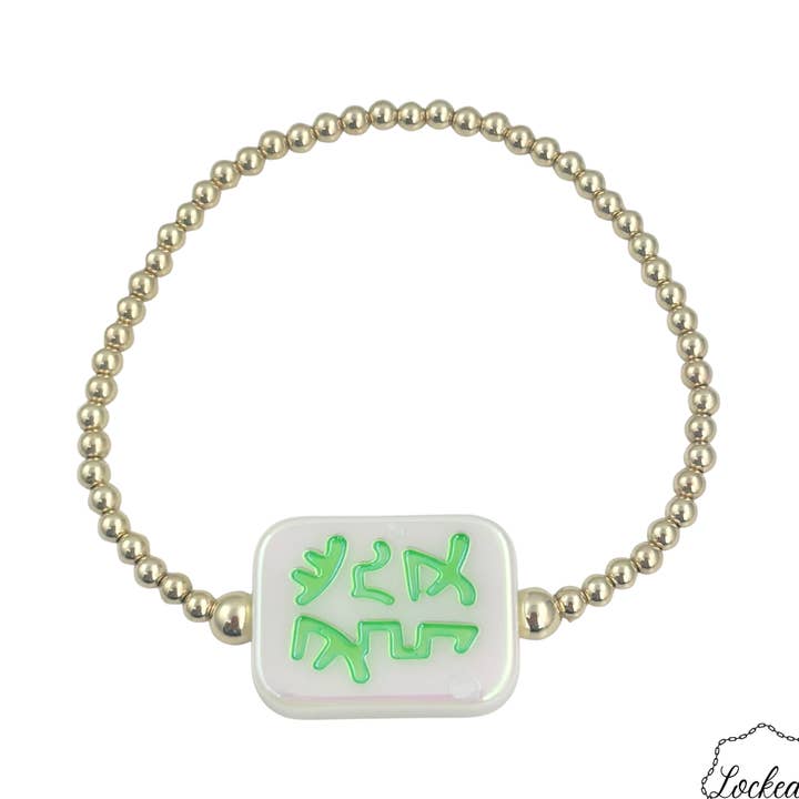 Bracelet Mahjong Vents Verts pour la vente par Locked by Lula 'n' Lee