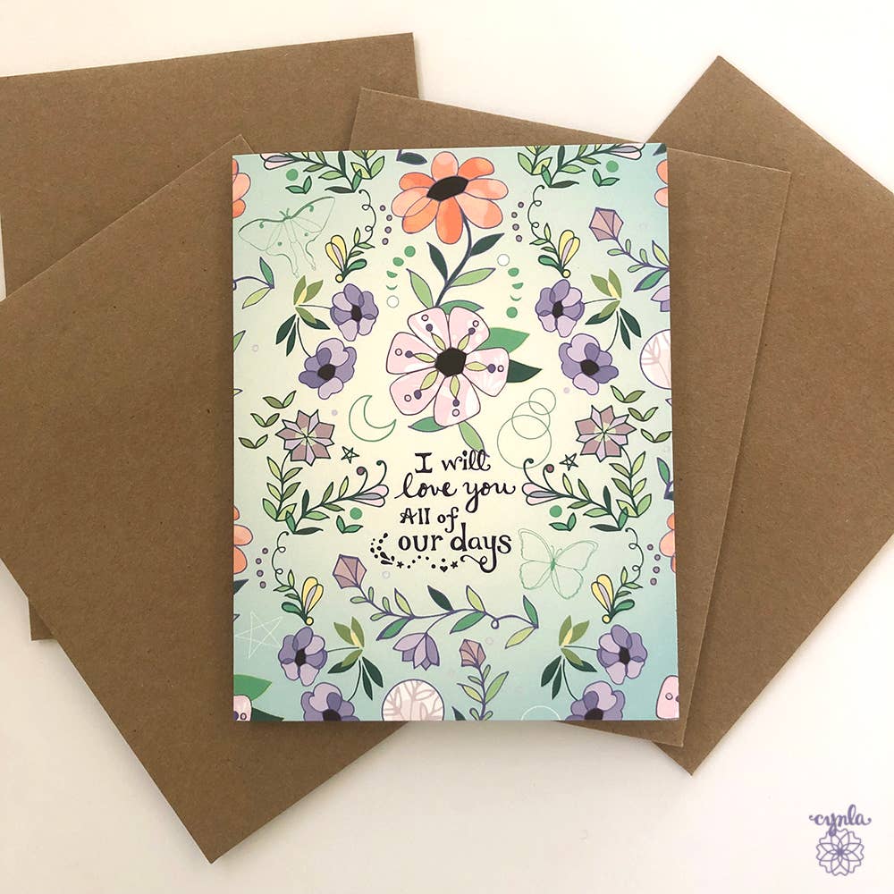 Cynla - Vente Cartes de Saint-Valentin - Carte de vœux Our Days Love - Carte de Saint-Valentin1