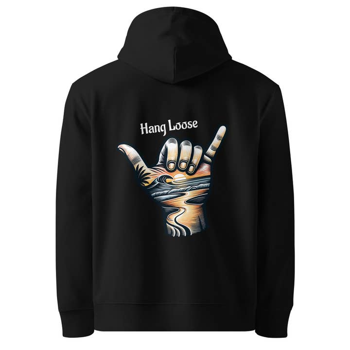"Hang Loose" - Felpa con cappuccio unisex per la vendita all'ingrosso da parte di Bluhava