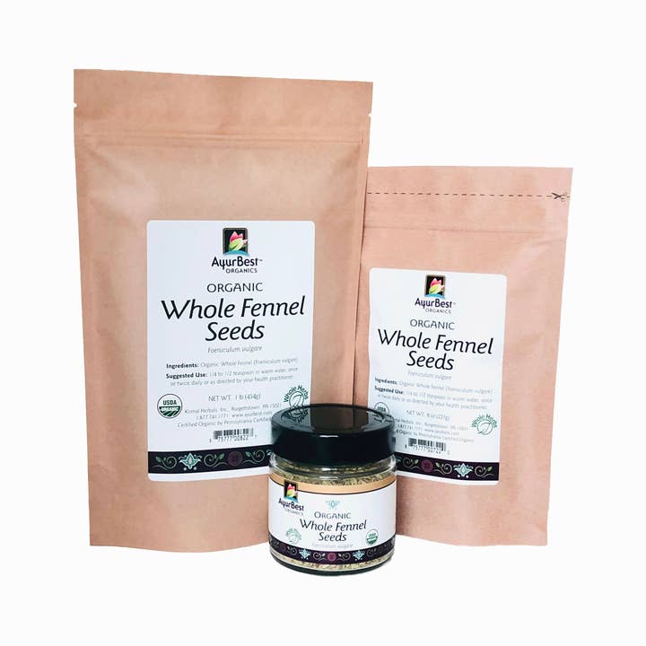 Komal Herbals, Inc - Wholesale Herbs - Wholesale Spices & Herbs - Fennel Seed Whole, Organic 8oz(227g) Bag2