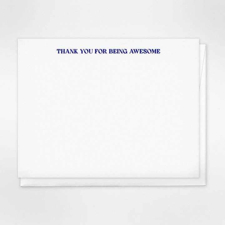 Thank You For Being Awesome - Letterpress Boxed Note Sets for wholesale by Huckleberry Letterpress