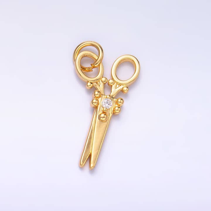 Aim Eternal – Engroshandel Vedhæng/charm – Mini 24K Guld Fyldt Mikrobelagt Saks Charm M-3183