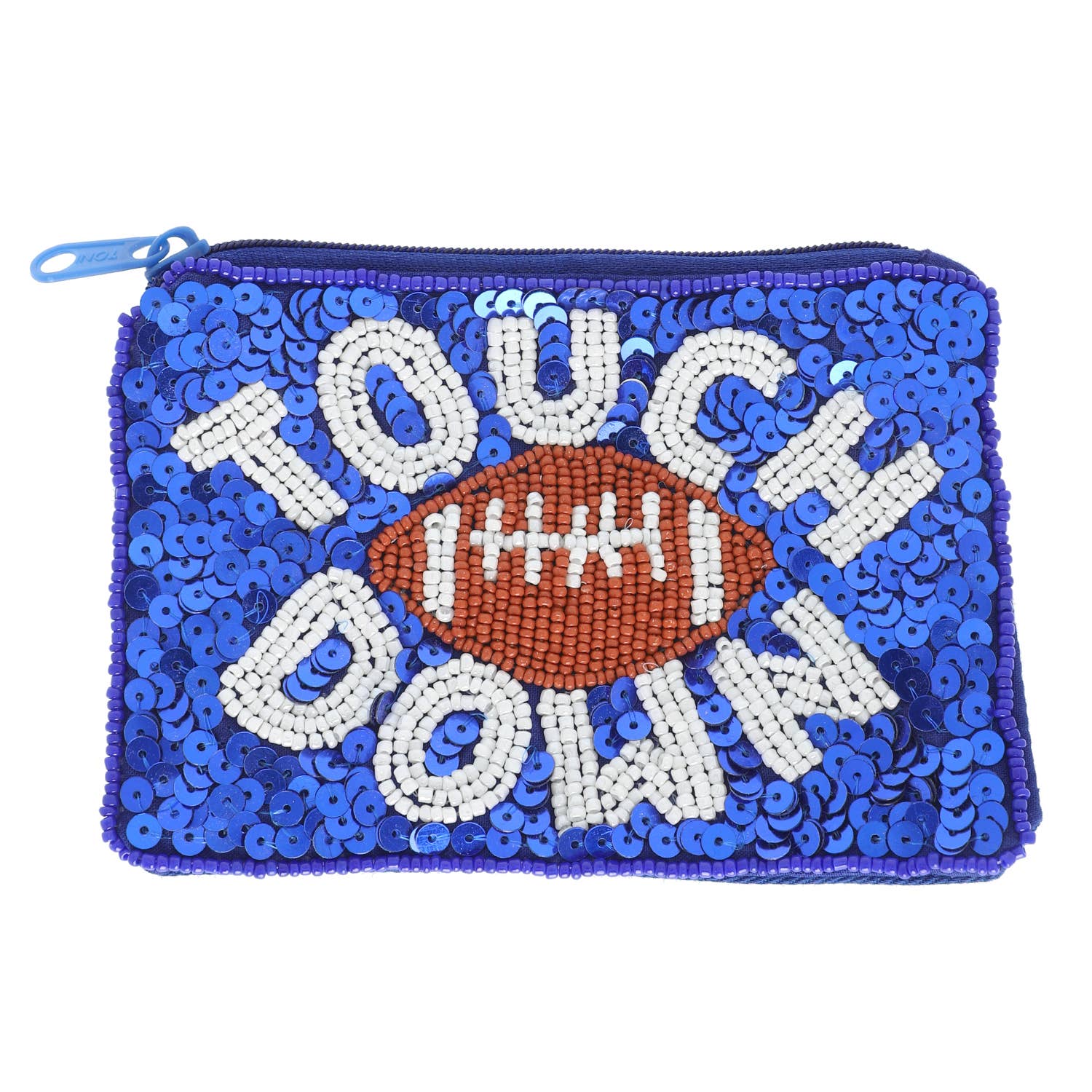 SP Sophia Collection - Wholesale Coin Purse - Women's - Game Day Football beaded Sequin Coin Bag0