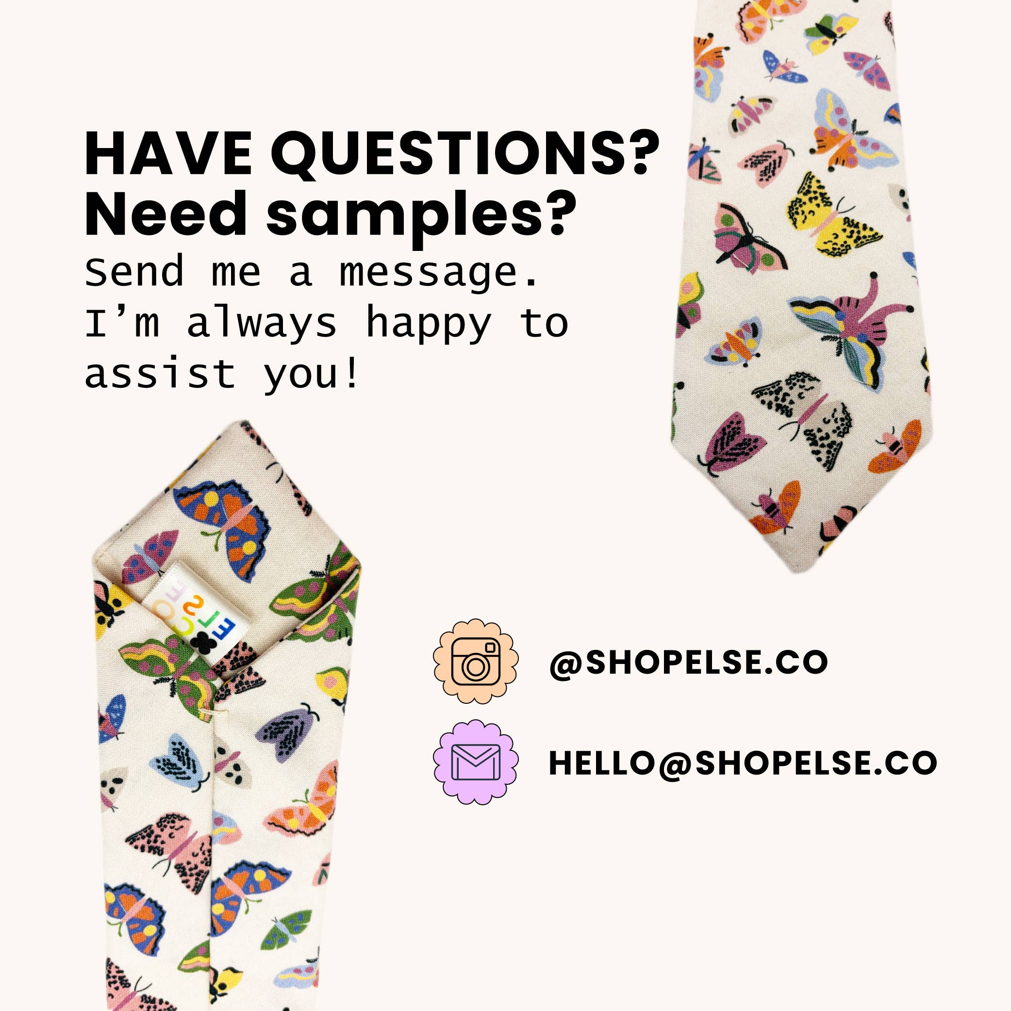 ELSE - Wholesale Necktie - Men's - Butterfly Neckties, Modern Boho Insect Print Menswear4