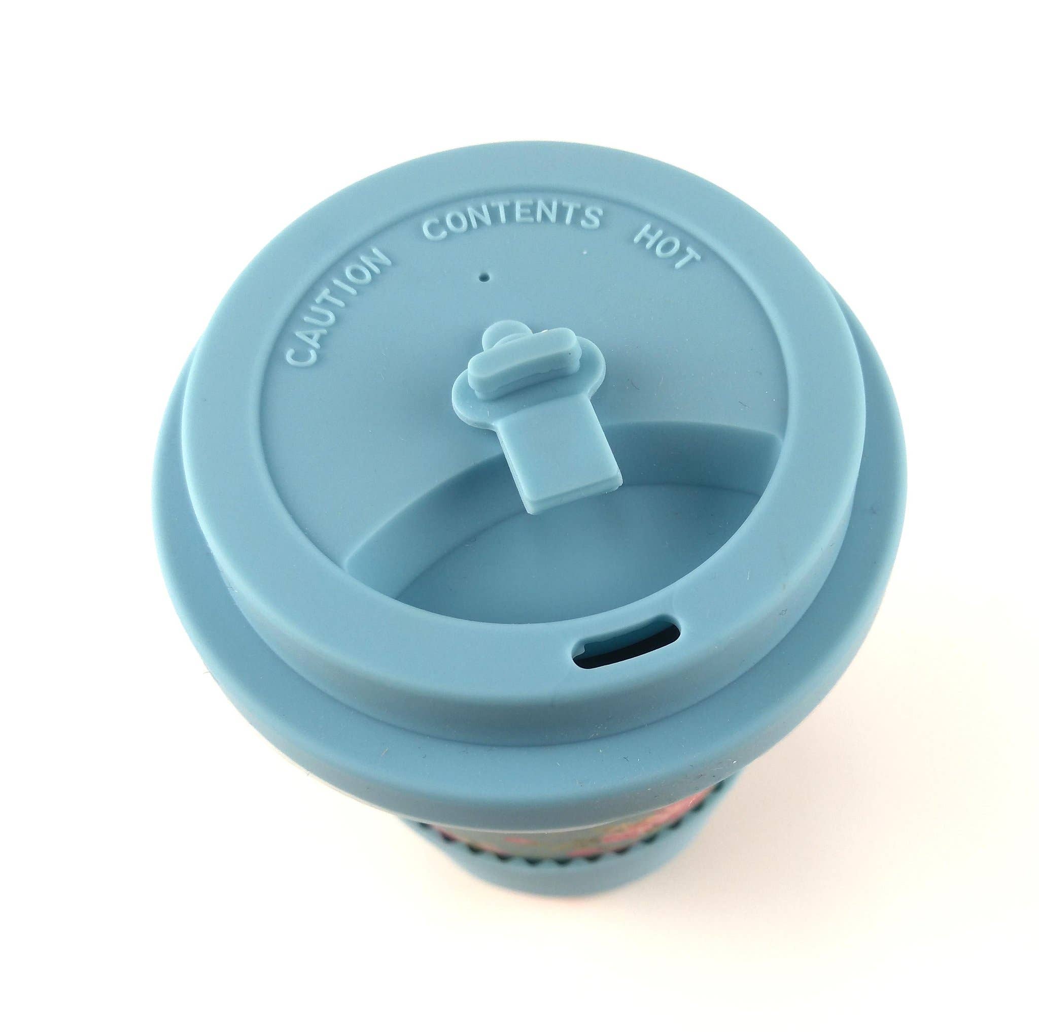 Tiny Mills - Wholesale Insulated Mug/Tumbler - Eco-Friendly Reusable Mug with Blue Floral Design7