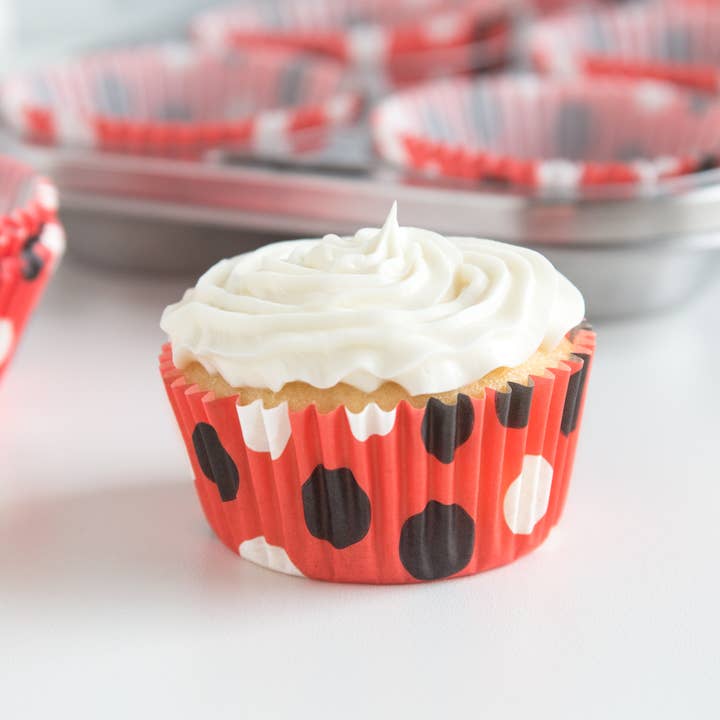 Fox Run Brands - Wholesale Cupcake/Muffin Liner - Fox Run Red with Black Polka Dot Cupcake Liners, 50 Count3