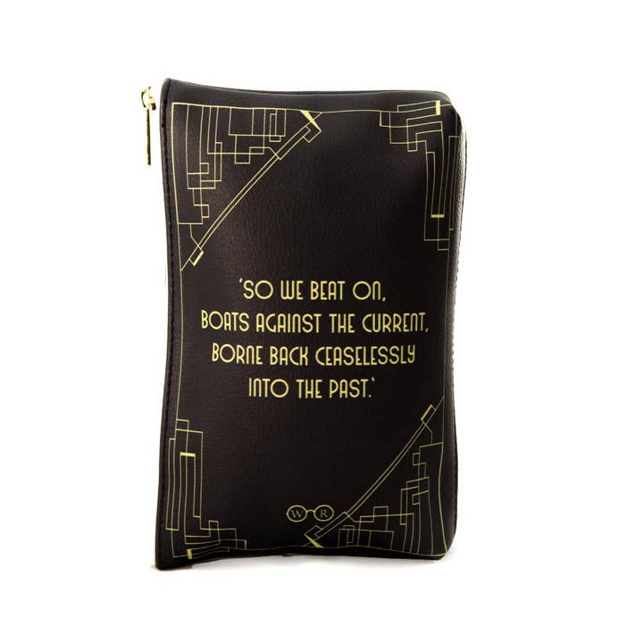 Well Read Company - Wholesale Pouch - Women's - The Great Gatsby Art Deco Black Book Pouch Purse Clutch