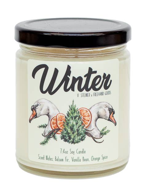 Winter Seasonal Soy Candle for wholesale by Freehand Goods