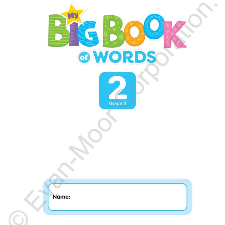 Evan-Moor Educational Publishers - Vendita all'ingrosso Libro per l'infanzia (3-5) - Il mio grande libro di parole, cartella di lavoro di grado 22