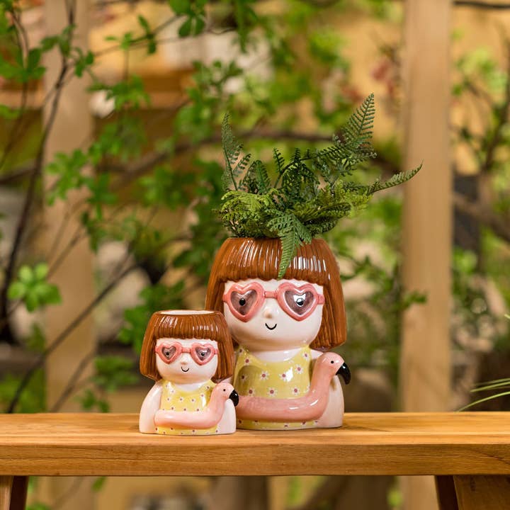 Wurm - Wholesale Vase - Vase Summer Girl made of colorful ceramic, 3-piece, (W/H/D) 9x10x7cm4