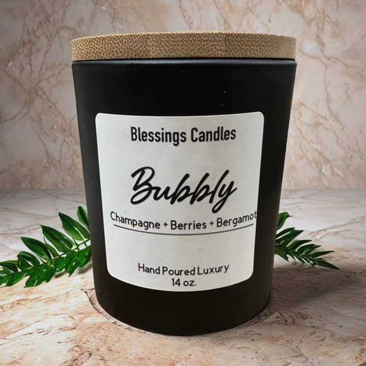 16 oz Fresh & Clean Scents Candles in Black Jar with Lid for wholesale by Blessings Candles