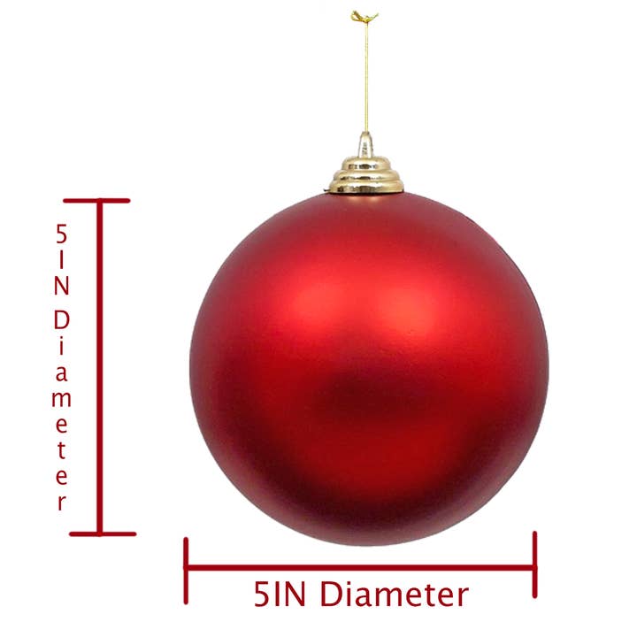 Lee Display - Wholesale Ornament Set - Matte Red Ball Ornaments2