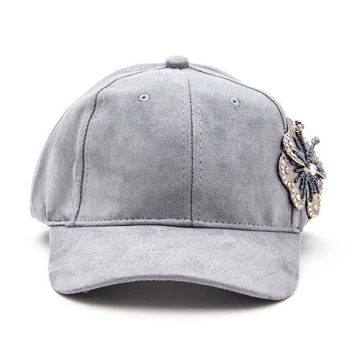 Artini Accessories – Großhandel Basecap – Damen – Modische Kappe aus Veloursleder mit Perlen2