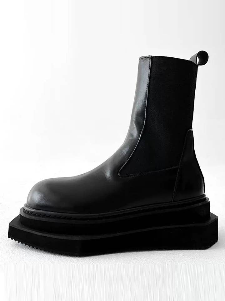 CZ Basics - Wholesale Chelsea Boots - Men's - Platform Motorcycle Chelsea Boots