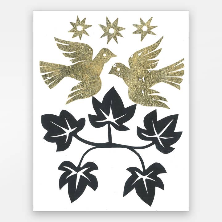 Holiday Gold Duer og Stars Card for engroshandel hos Paste