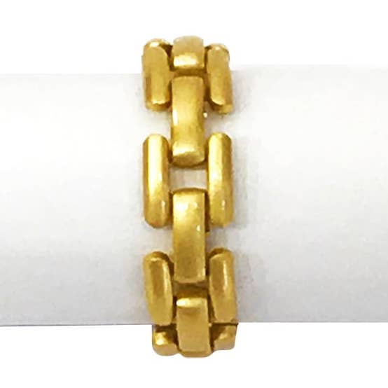 24ct Gold Plated Fine Love Ring with Luxury Black Enamel Clasp for wholesale by Ginger & VelVet