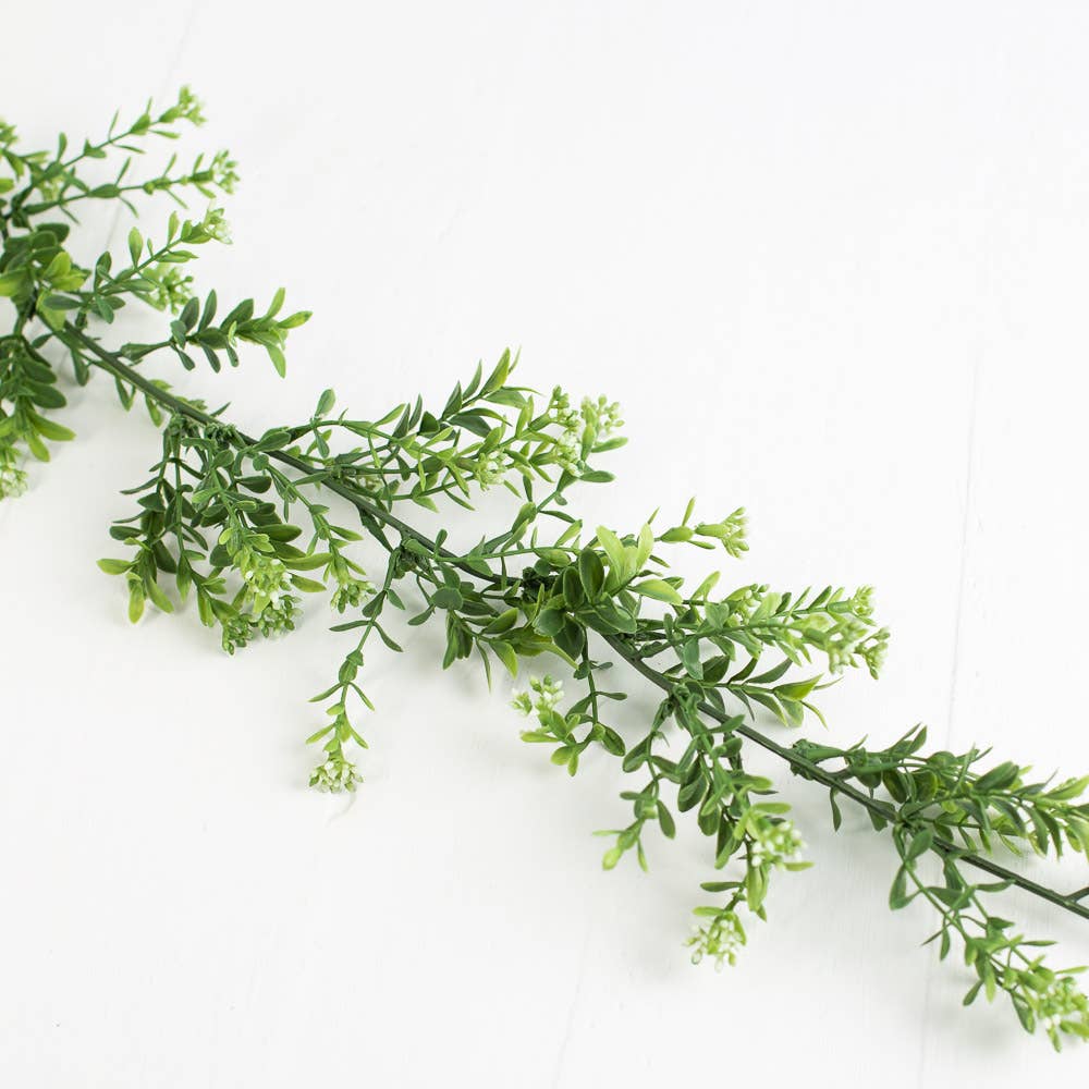 Factory Direct Craft - Wholesale Artificial Flowers - 6 foot Weatherproof Boxwood Garland2
