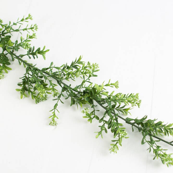 Factory Direct Craft - Wholesale Artificial Flowers - 6 foot Weatherproof Boxwood Garland2