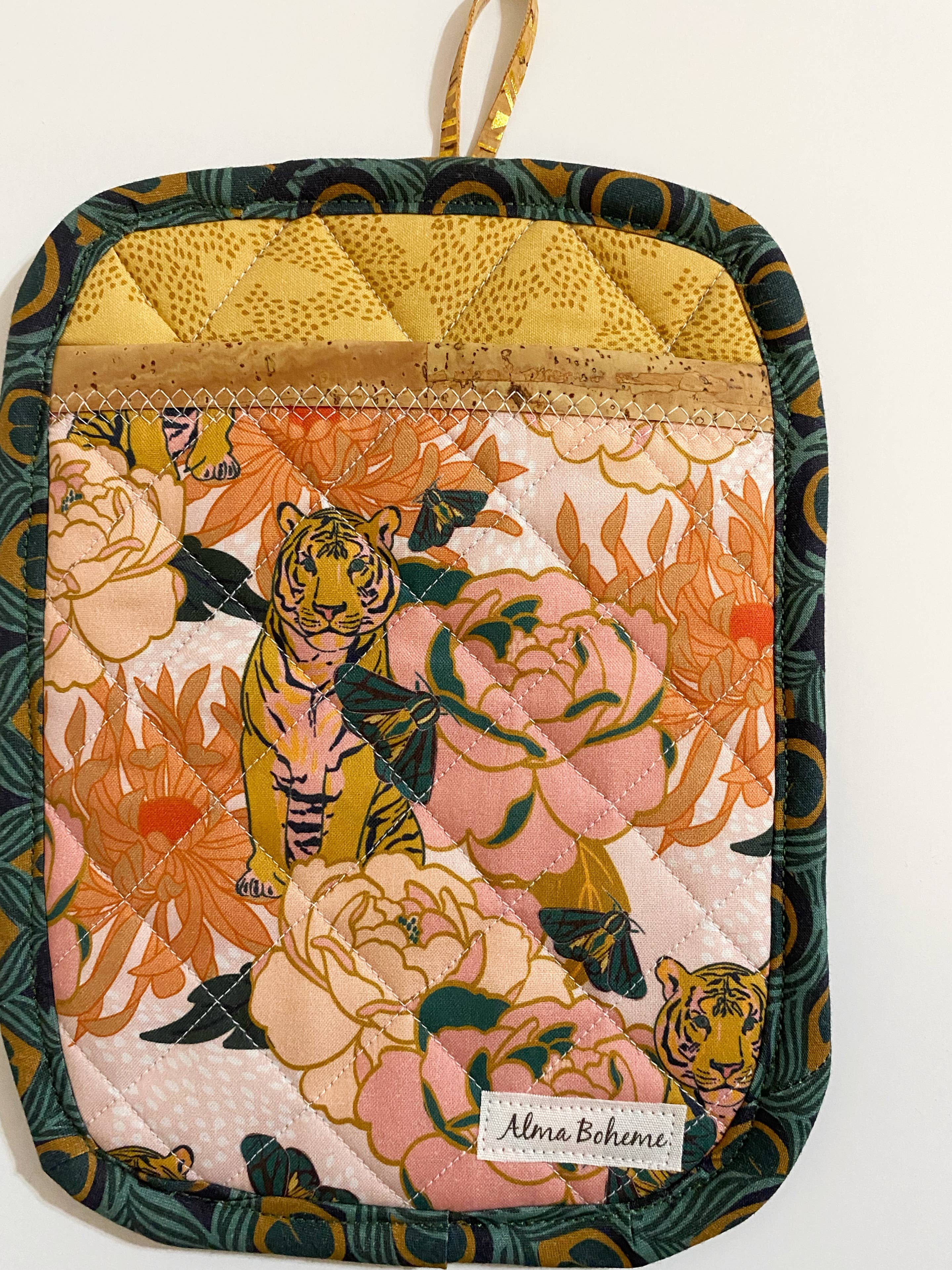 Alma Boheme Handmade - Wholesale Ovenwant/pothouder - Duurzame pannenlap van kurk en katoen met zakje39