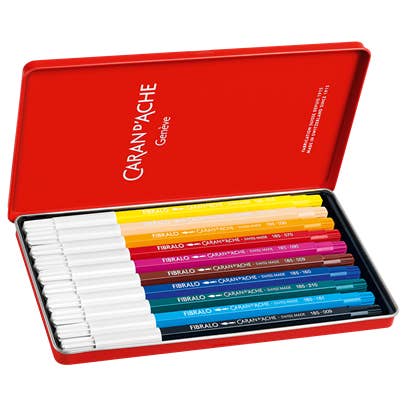 Caran d'Ache - Wholesale Markers - Kids & Baby - Set of 10 FIBRALO™ Fibre Pen Markers in Metal Box2