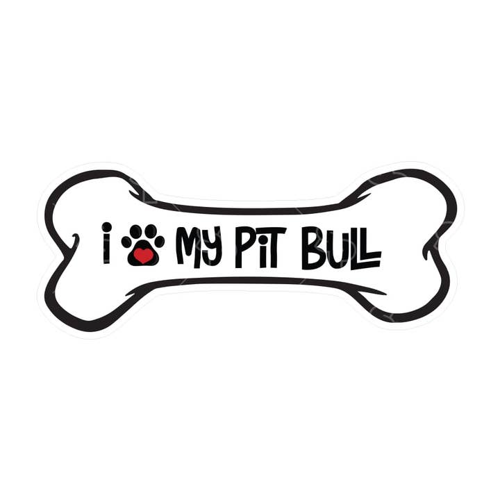 Two Feet Treats - Wholesale Sticker - I Love My Pit Bull - Sticker1