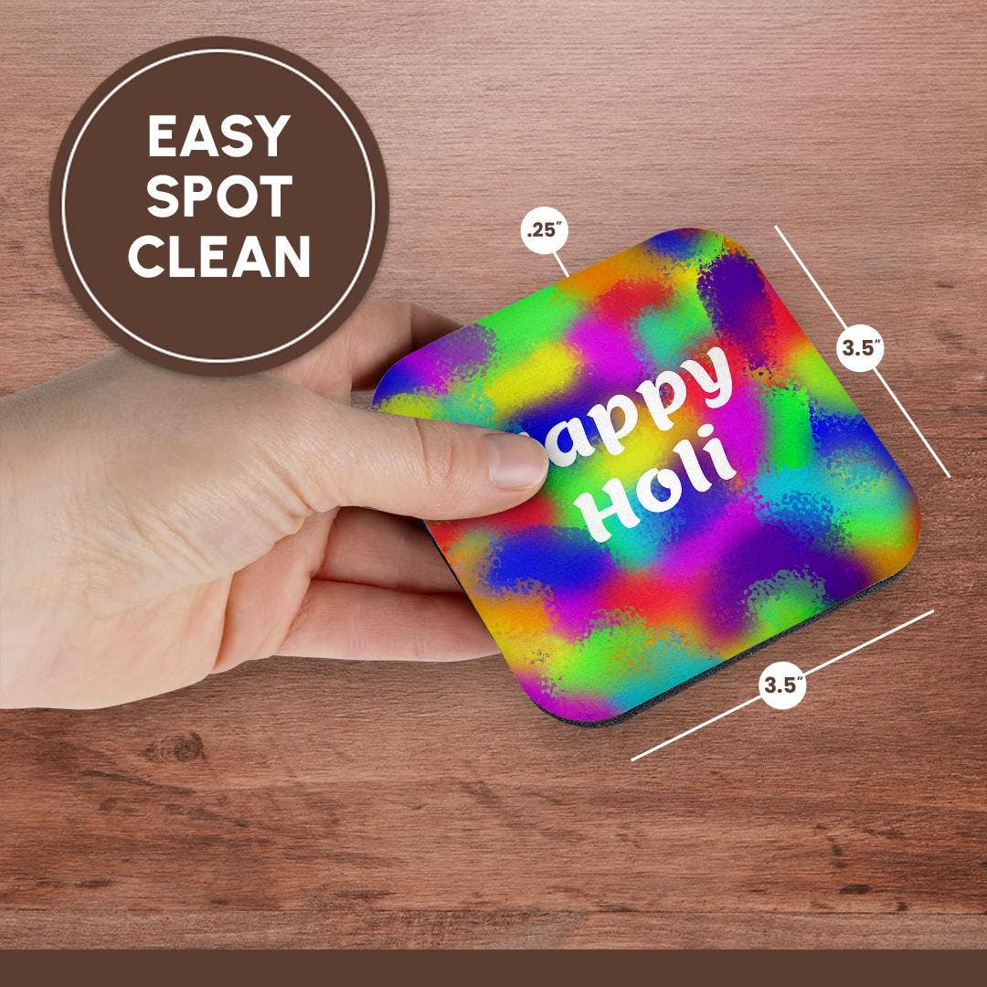 3dRose - Wholesale Coasters - 3dRose, Colorful Happy Holi greeting, Coaster13