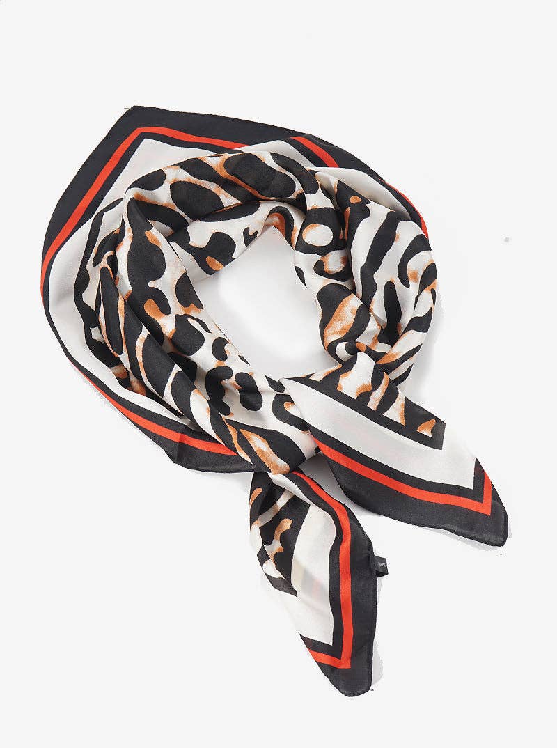 Wild Honey - Wholesale Scarf - Women's - Leopard Animal Print Polyester Bandana Scarf2