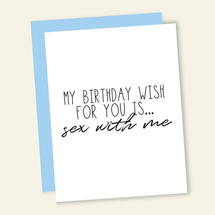 That’s So Andrew - Wholesale Birthday Card - Sex With Me Dirty and Funny Birthday Greeting Card