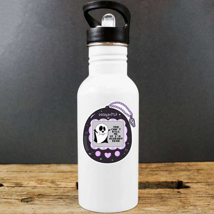 DoodleWitch - Wholesale Sticker - Ghost Tamagotchi Sticker, 90s Sticker, Spooky Sticker2