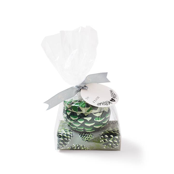Soap & Paper Factory - Wholesale Gift Bag Set/Pack - Roland Pine Tin Candle & Soap Holiday Gift Set